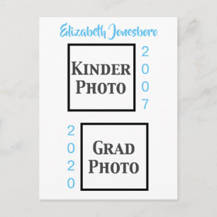 Klassisches Foto zur Ankündigung von Abschlüssen Postkarte