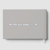 Klassisches Französisch-graues Blumenstrauß-Lehrbu Gästebuch (Rückseite)