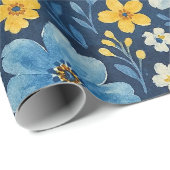 Klassisches französisches Blumenmuster des Shabby Geschenkpapier (Rolleneckpunkt)