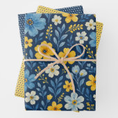 Klassisches französisches Blumenmuster des Shabby  Geschenkpapier Set (Beispiel)