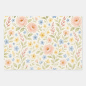 Klassisches französisches Blumenmuster des Shabby  Geschenkpapier Set (Vorderseite)