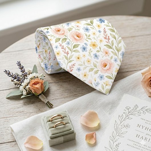 Klassisches französisches Blumenmuster des Shabby  Krawatte