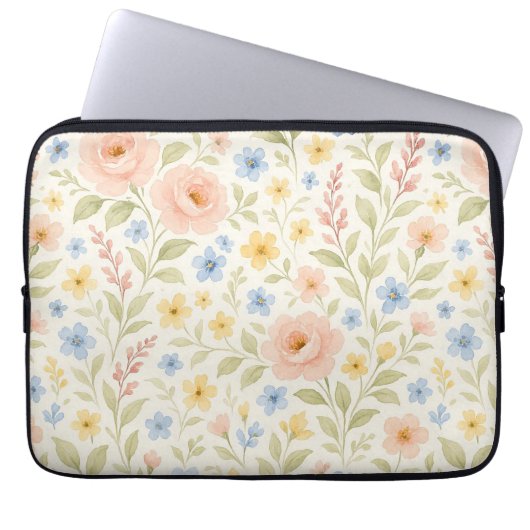 Klassisches französisches Blumenmuster des Shabby  Laptopschutzhülle (Vorderseite)