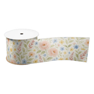Klassisches französisches Blumenmuster des Shabby  Satinband