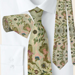 Klassisches französisches Blumenmuster im Vintage- Krawatte