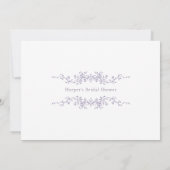 Klassisches französisches viktorianisches Lavendel Einladung (Rückseite)