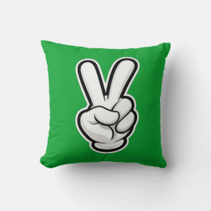 Klassisches Friedenshand-Symbol-Icon Kissen