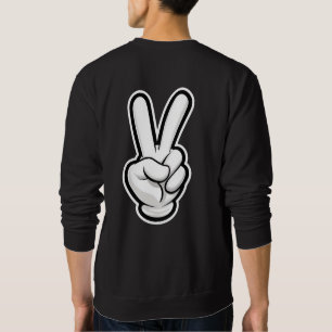 Klassisches Friedenshand-Symbol-Icon Sweatshirt