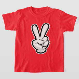 Klassisches Friedenshand-Symbol-Icon T-Shirt