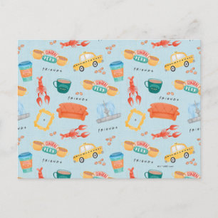 Klassisches FRIENDS™-Icons-Muster Postkarte