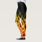 Klassisches frisiertes Auto, das an Flammen-Dekor Leggings (Links)