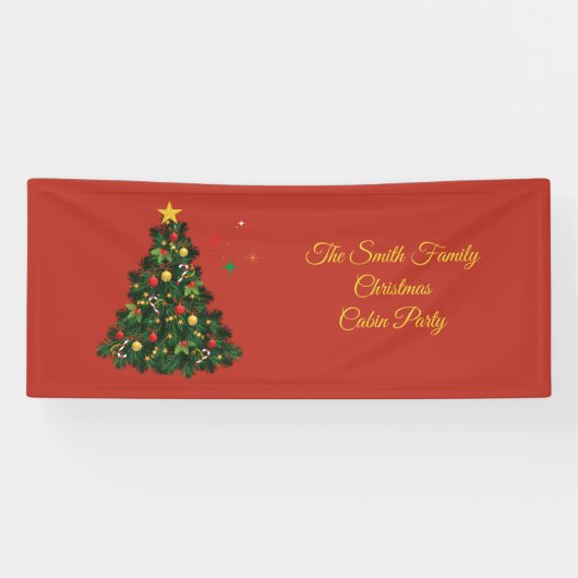 Klassisches Frohe Weihnachten Banner (Horizontal)