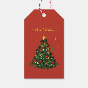 Klassisches Frohe Weihnachten Geschenkanhänger