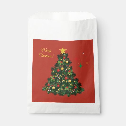 Klassisches Frohe Weihnachten Geschenktütchen (Vorderseite)