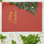 Klassisches Frohe Weihnachten Geschirrtuch (Gefaltet)