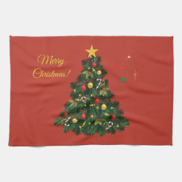 Klassisches Frohe Weihnachten Geschirrtuch