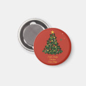 Klassisches Frohe Weihnachten Magnet (Vorderseite/Rückseite)