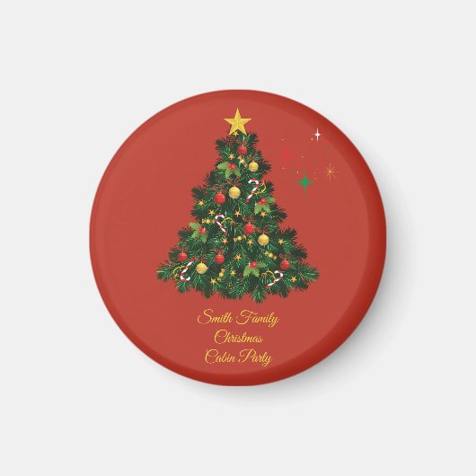 Klassisches Frohe Weihnachten Magnet (Vorne)