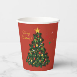 Klassisches Frohe Weihnachten Pappbecher