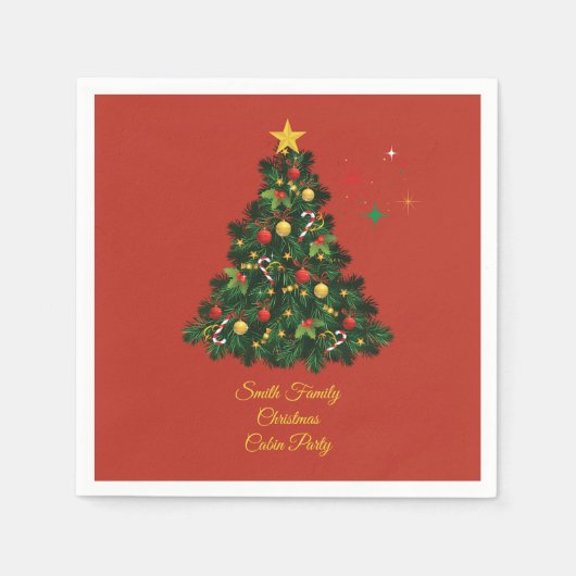 Klassisches Frohe Weihnachten Serviette (Vorderseite)