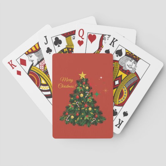 Klassisches Frohe Weihnachten Spielkarten (Rückseite)