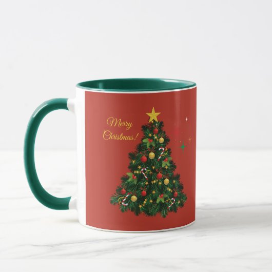 Klassisches Frohe Weihnachten Tasse (Links)
