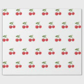 Klassisches Fruchtmuster Rote Kirsche Frühling & S Geschenkpapier (Flach)