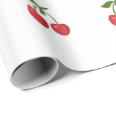 Klassisches Fruchtmuster Rote Kirsche Frühling & S Geschenkpapier (Rolleneckpunkt)