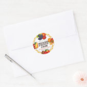 Klassisches Fruchtsaftsiegel Vintag Runder Aufkleber (Umschlag)