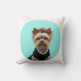 Klassisches Frühstücksposter Yorkshire Terrier Yor Kissen
