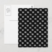 klassisches fuckyou Muster Postkarte (Vorne/Hinten)