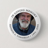 Klassisches Funeralien-Andenken Button (Vorderseite)