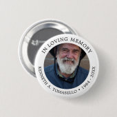 Klassisches Funeralien-Andenken Button (Vorne & Hinten)