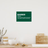 Klassisches Funny Barber Definition Poster (Küche)