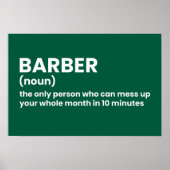 Klassisches Funny Barber Definition Poster (Vorne)