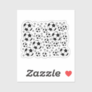 Klassisches Fußballgrafik Traditioneller Sportfan Aufkleber