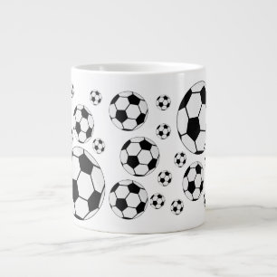 Klassisches Fußballgrafik Traditioneller Sportfan Jumbo-Tasse