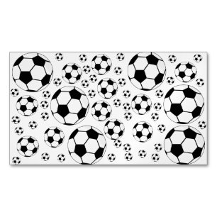 Klassisches Fußballgrafik Traditioneller Sportfan Magnetische Visitenkarte