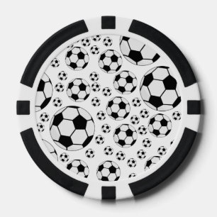 Klassisches Fußballgrafik Traditioneller Sportfan Pokerchips