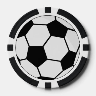 Klassisches Fußballgrafik Traditioneller Sportfan Pokerchips