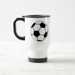 Klassisches Fußballgrafik Traditioneller Sportfan Reisebecher