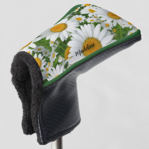 Klassisches Gänseblümchenmuster weiße Blumenfelder Golf Headcover