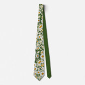 Klassisches Gänseblümchenmuster weiße Blumenfelder Krawatte (Vorderseite)