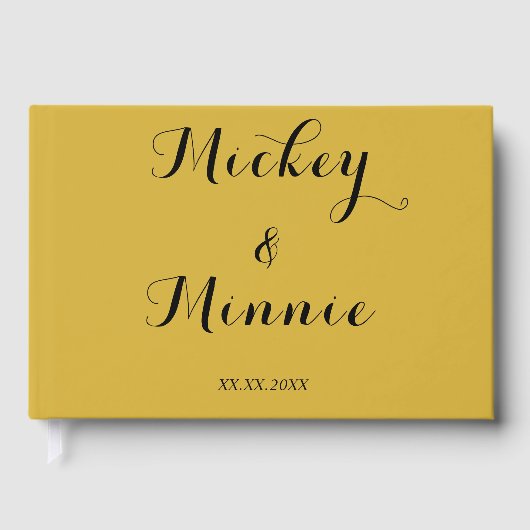 Klassisches Gästebuch mit benutzerdefiniertem Text (Vorderseite)