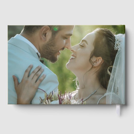 Klassisches Gästebuch mit benutzerdefiniertem Text (Rückseite)