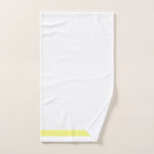 Klassisches Gelb Band + Weiße Punkte Badhandtuch Set (Handtuch)