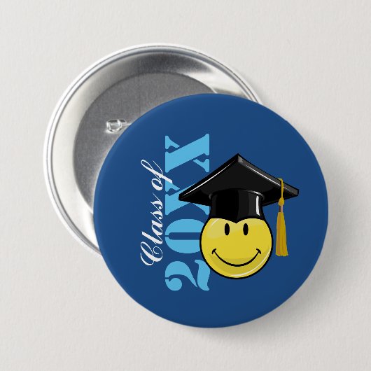 Klassisches Gelb mit einer Abschluss-Kappe Button (Vorne & Hinten)