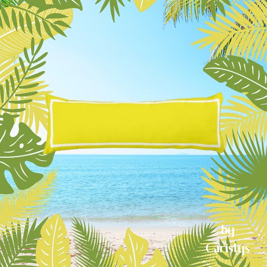 Klassisches Gelb mit weißem Trimmkissen Seitenschläferkissen