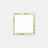 Klassisches Gelb und Grüne Chinoiserie Postit Note Post-it Klebezettel (Vorderseite)