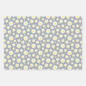 Klassisches Gelb-Weiß-Daisy-Blume-Muster Geschenkpapier Set (Vorderseite 3)